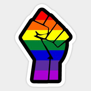 Gay Pride Raised Fist Sticker